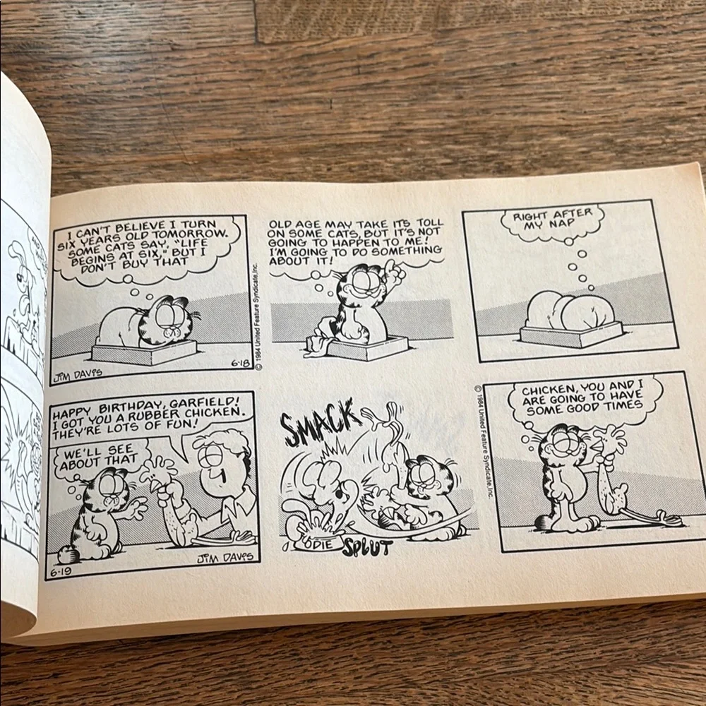 Vintage Set of 3 Garfield the Cat Comic Strip Funny Book Collection by Jim Davis